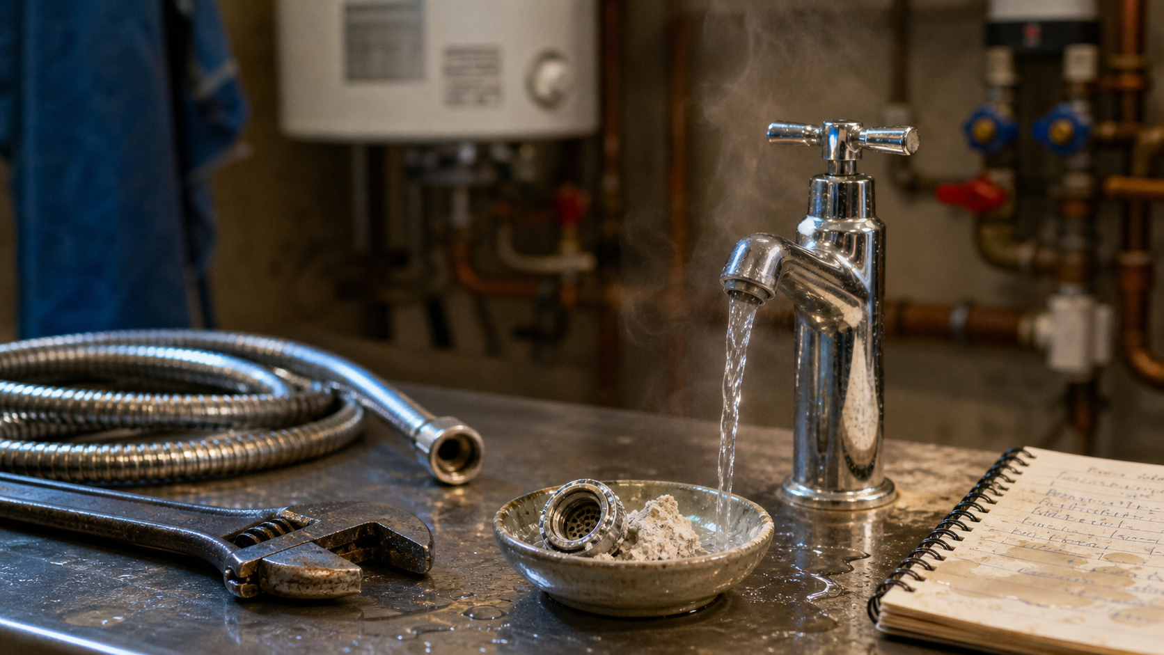 Pas de pression eau chaude : diagnostic avant chauffe-eau (robinet et calcaire)