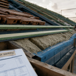 Sarking prix m2 : pose isolant sur charpente, détail chantier