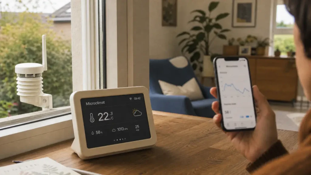 Station meteo connectée : capteurs et microclimat