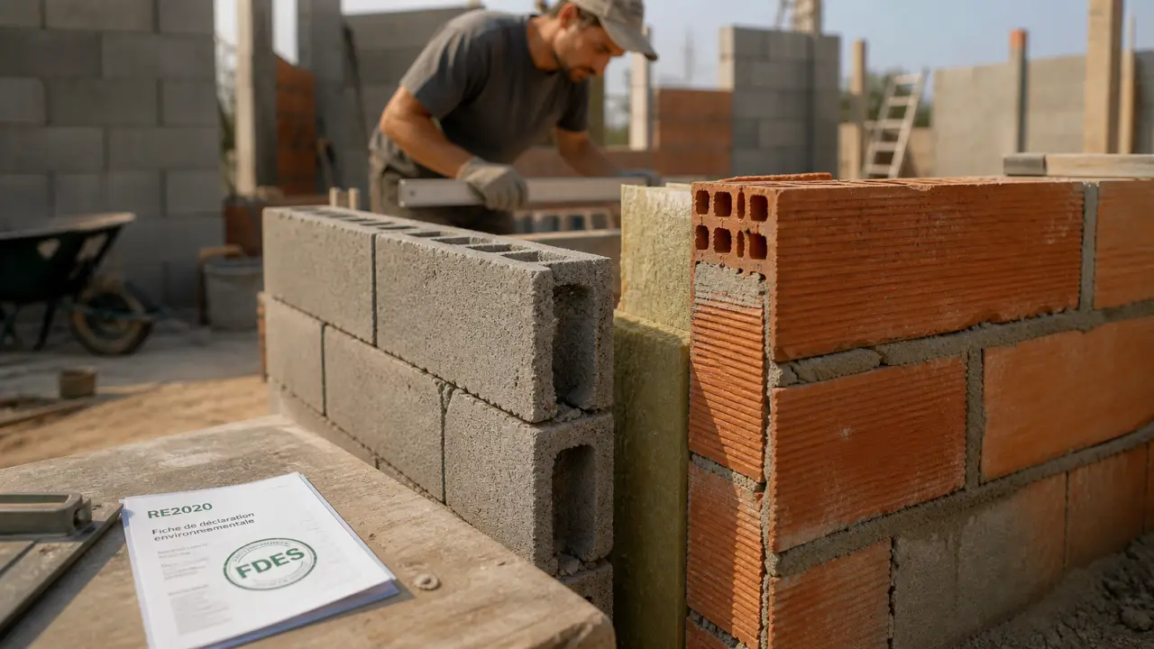 Brique ou parpaing : murs en chantier et isolation pour RE2020
