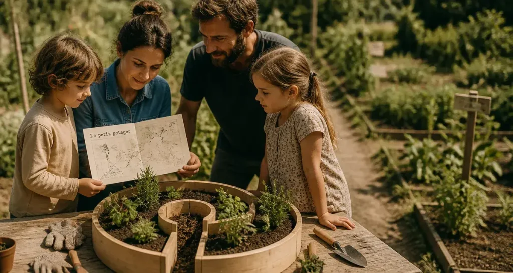 Le petit potager : ferme pédagogique avec bac potager et outils