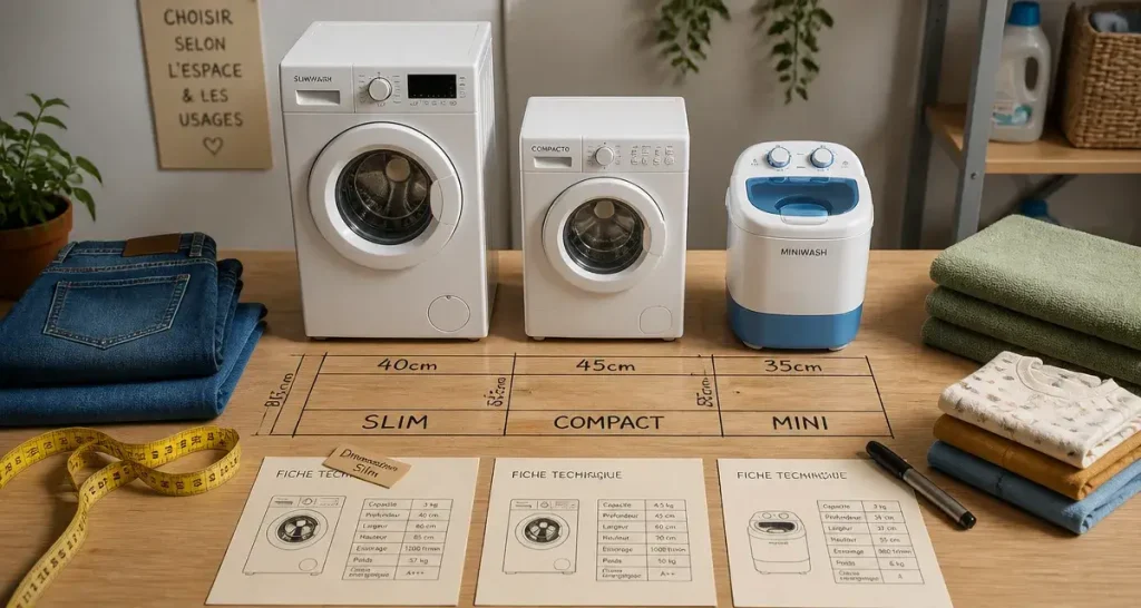 Petite machine à laver : slim, compact ou mini, laquelle rentre vraiment chez vous ?