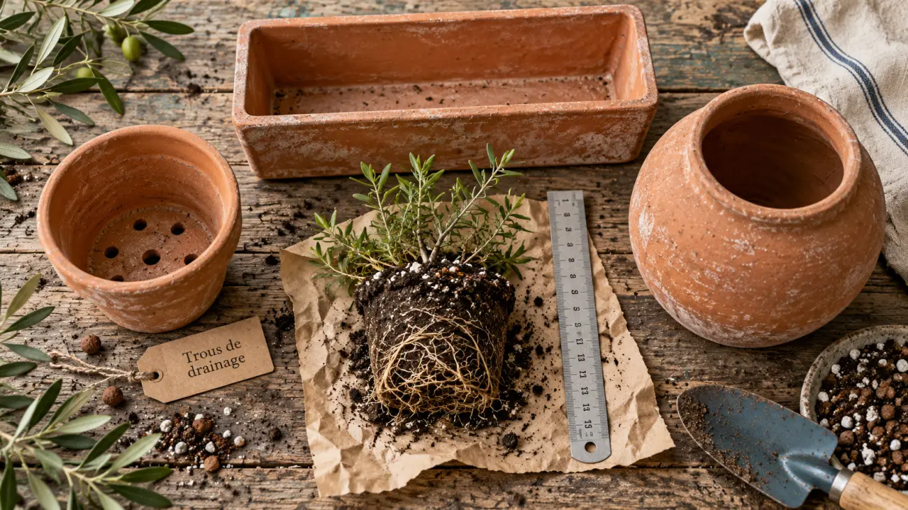 Pots en terre cuite : trous de drainage et profondeur utile